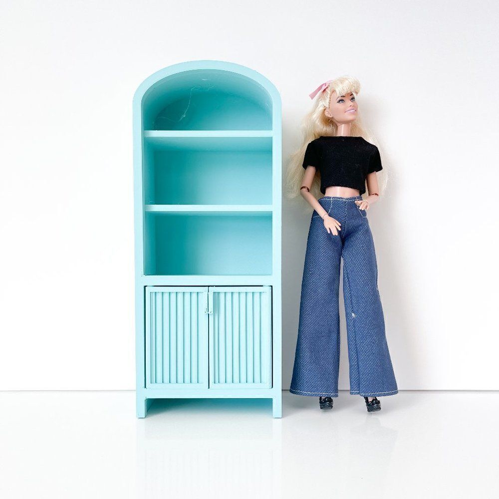 Armoire for Dolls 1:6 Scale Aqua Blue Furniture 12” Barbie Integrity Blythe